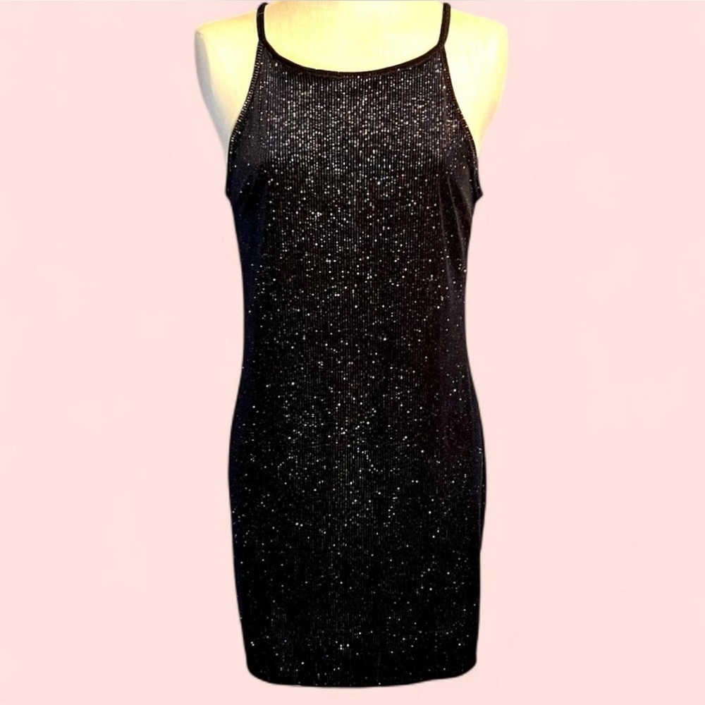 🖤Sparkly Little Black Mini Dress by Wild Fable • Spaghetti Straps